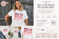 She’s a Ten But So Is Her Anxiety Shirt – Funny Relatable Graphic Tee – Mental Health Awareness T-Shirt – Trendy Retro Typography Tee