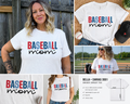 Baseball Mom Shirt – Game Day Tee – Red White Blue Baseball Graphic – Bella Canvas 3001 – Soft Unisex Fit